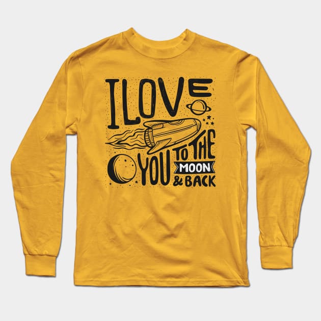 I love you to the moon and back Long Sleeve T-Shirt by TomCage